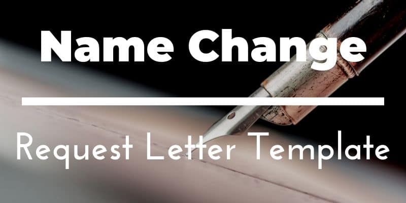 Name Change Request Letter Template Marriage