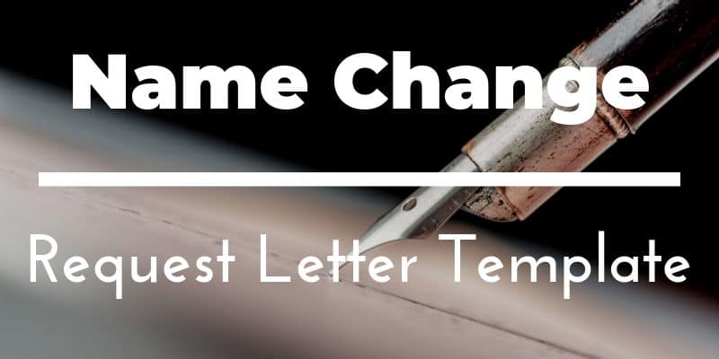 Letter For Change Of Name After Marriage Template Printable Included 