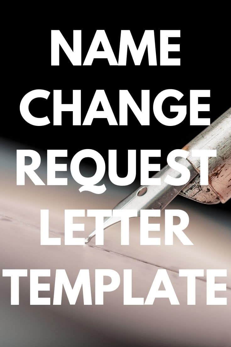 Letter For Change Of Name After Marriage Template Printable Included 