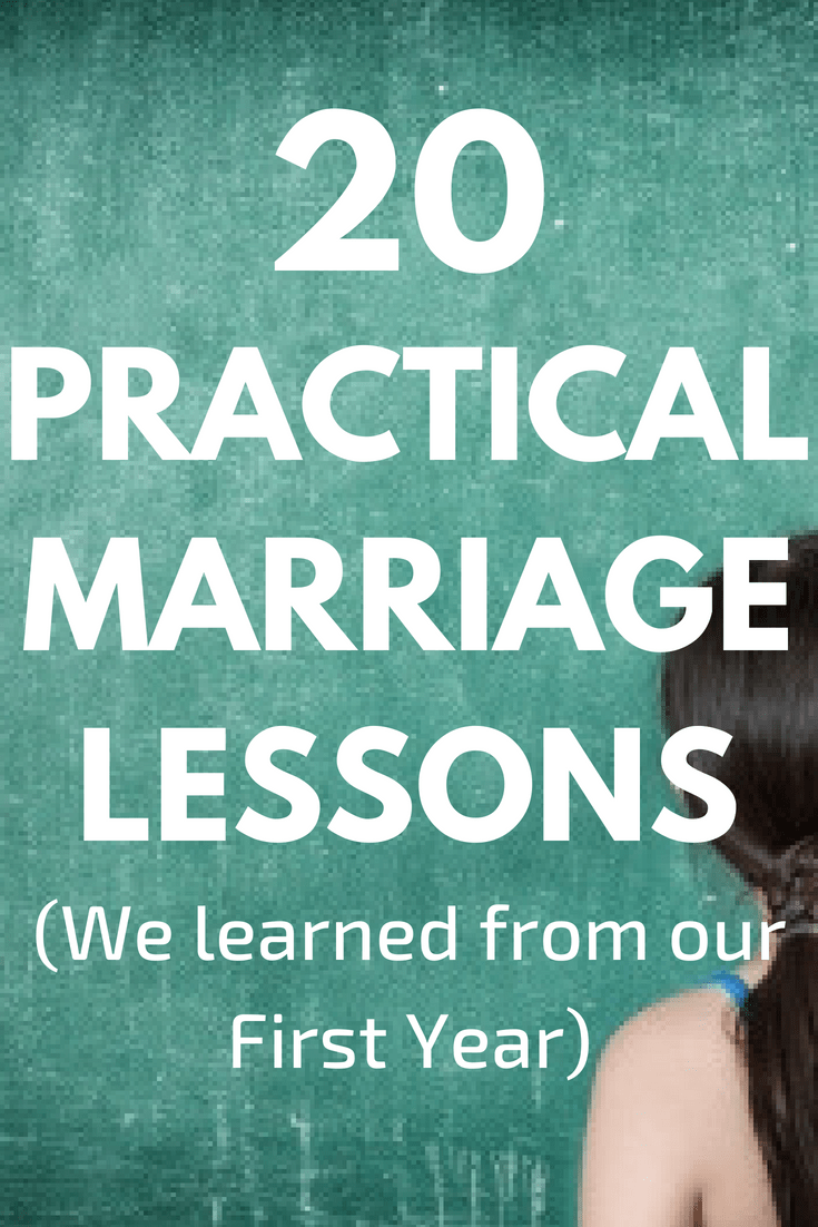 20 Marriage Lessons We Learned From Our First Year of Marriage