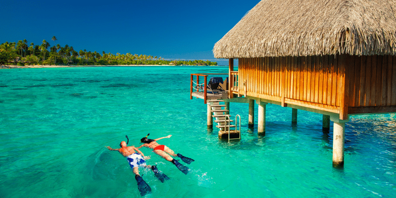Bucket list ideas for couples over water bungalow